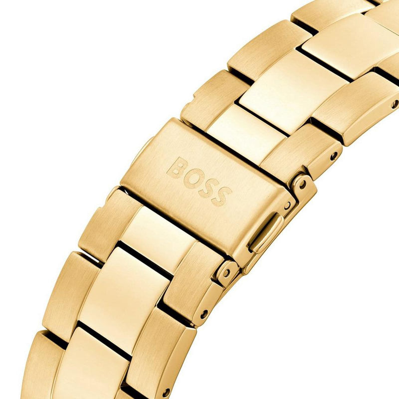 Hugo Boss Troper Chronograph Green Dial Gold Steel Strap Watch For Men - 1514059 Buy Now By Hugo Boss