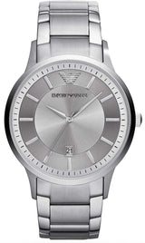 Emporio Armani Renato Quartz Silver Dial Silver Steel Strap Watch For Men - AR11189 Buy Now By Emporio Armani