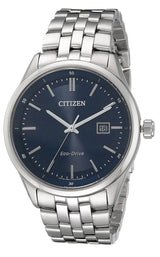 Citizen Eco Drive Blue Dial Silver Steel Strap Watch For Men - BM7250-56L Buy Now By Citizen