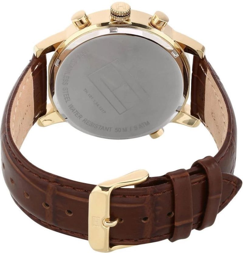 Tommy Hilfiger Harrison White Dial Brown Leather Strap Watch for Men - 1790874 Buy Now By Tommy Hilfiger