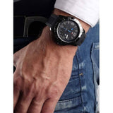 Shop Tommy Hilfiger Sport Multifunction Black Dial Black Rubber Strap Watch for Men - 1790983 in USA