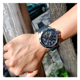 Shop Tommy Hilfiger Sport Multifunction Black Dial Black Rubber Strap Watch for Men - 1791143 in USA