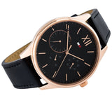 Shop Tommy Hilfiger Damon Quartz Black Dial Black Leather Strap Watch for Men - 1791419 in USA