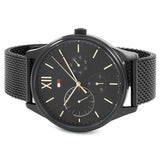 Shop Tommy Hilfiger Damon Quartz Black Dial Black Mesh Bracelet Watch for Men - 1791420 in USA