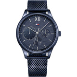 Shop Tommy Hilfiger Damon Quartz Blue Dial Blue Mesh Bracelet Watch for Men - 1791421 in USA