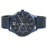 Shop Tommy Hilfiger Damon Quartz Blue Dial Blue Mesh Bracelet Watch for Men - 1791421 in USA