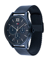 Shop Tommy Hilfiger Damon Quartz Blue Dial Blue Mesh Bracelet Watch for Men - 1791421 in USA
