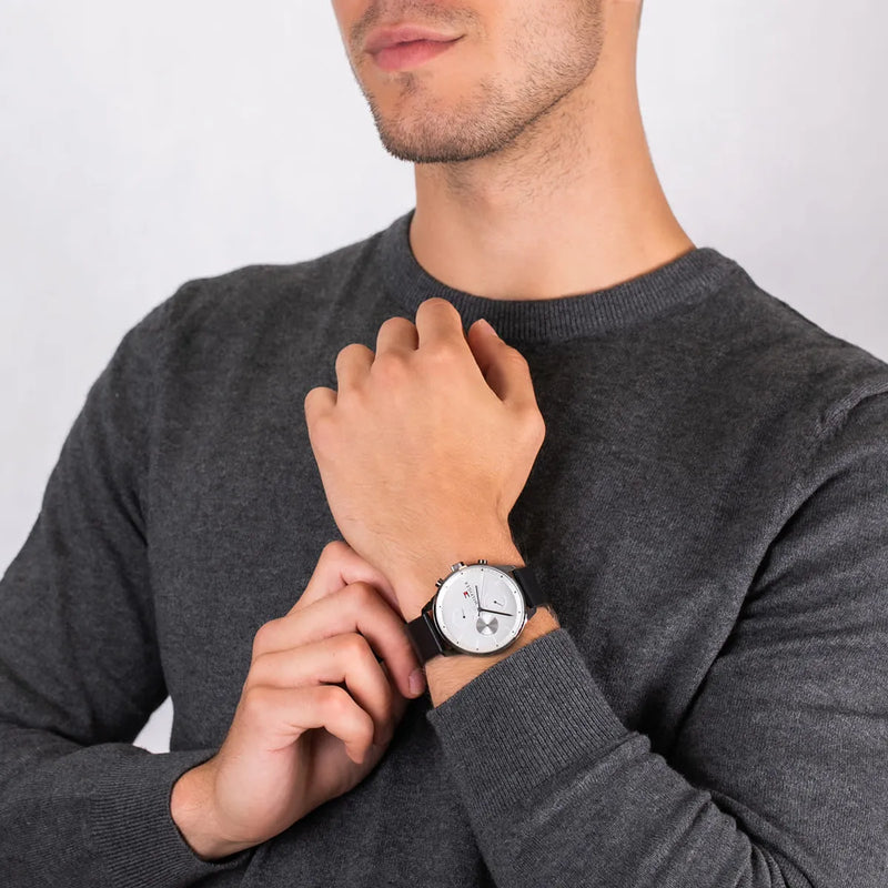 Tommy Hilfiger Lexor Silver Dial Black Leather Strap Watch For Men - 1791489 Buy Now By Tommy Hilfiger