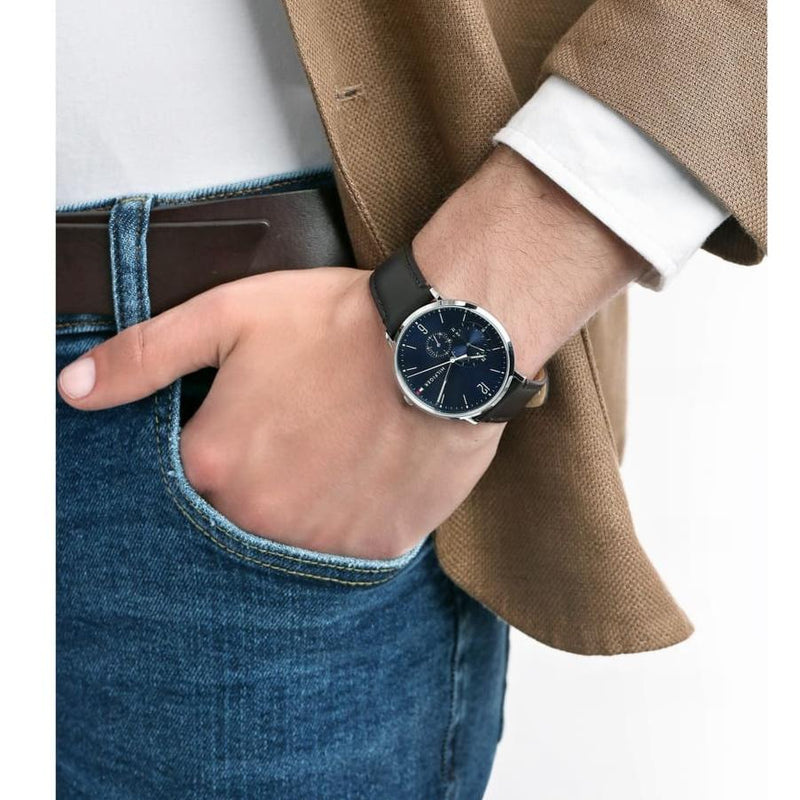 Tommy Hilfiger Cooper Blue Dial Brown Leather Strap Watch for Men - 1791508 Buy Now By Tommy Hilfiger