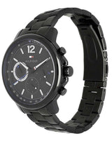 Tommy Hilfiger London Chronograph Black Dial Black Steel Strap Watch for Men - 1791529