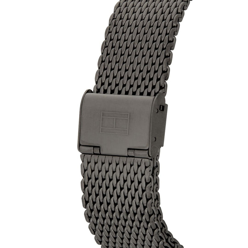 Tommy Hilfiger London Chronograph Grey Dial Grey Mesh Bracelet Watch for Men - 1791530