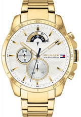 Tommy Hilfiger Iconic Quartz White Dial Gold Steel Strap Watch for Men - 1791538 Buy Now By Tommy Hilfiger