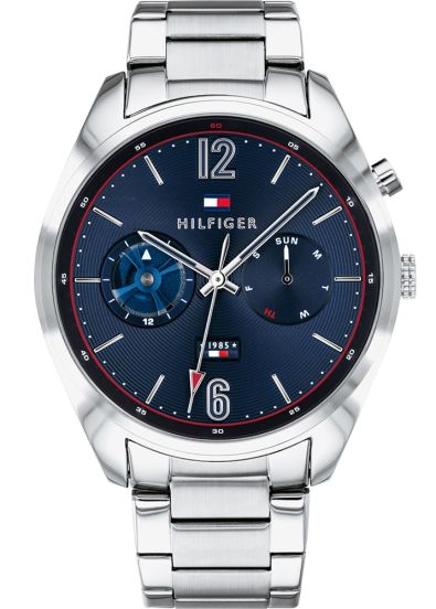 Tommy Hilfiger Deacan Blue Dial Silver Steel Strap Watch for Men - 1791551 Buy Now By Tommy Hilfiger