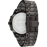 Tommy Hilfiger Kyle Quartz Blue Dial Black Steel Strap Watch for Men - 1791633 Buy Now By Tommy Hilfiger