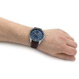 Tommy Hilfiger Parker Chronograph Blue Dial Brown Leather Strap Watch For Men - 1791837 Buy Now By Tommy Hilfiger