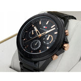 Tommy Hilfiger Aiden Chronograph Black Dial Black Steel Strap Watch For Men - 1791858 Buy Now By Tommy Hilfiger