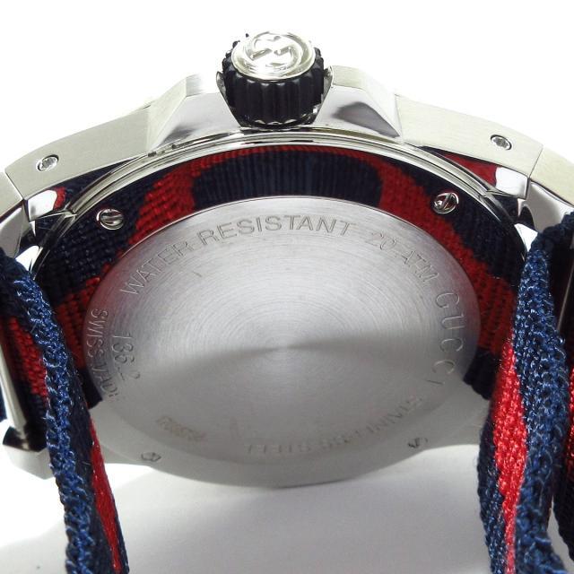 Shop Gucci Dive Black Dial Red & Blue Nylon Strap Watch For Men - YA136210 in USA