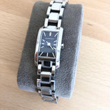 Shop Burberry Heritage Black Dial Silver Steel Strap Watch For Women - BU9601 in USA