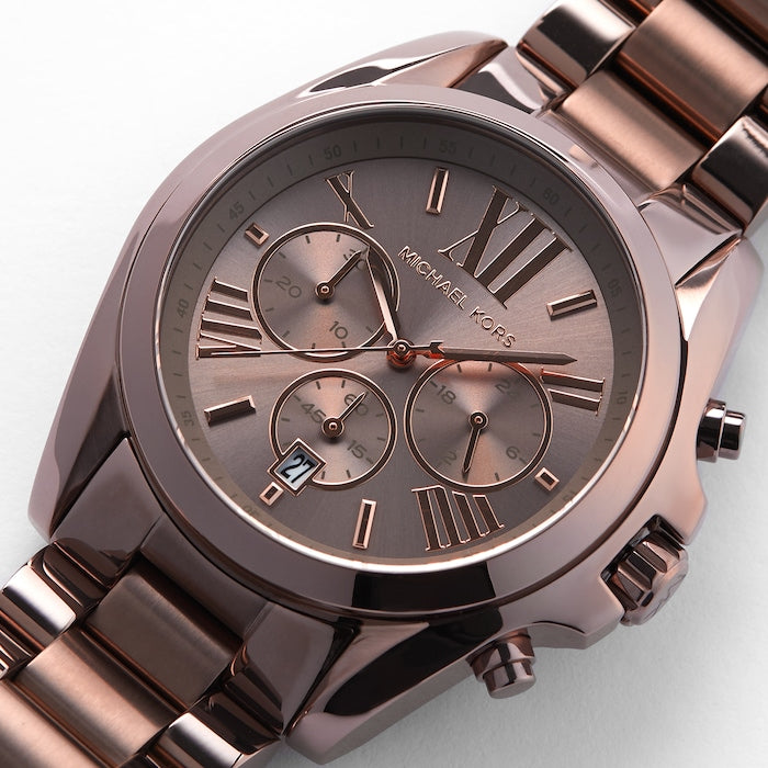 Michael Kors Bradshaw Chronograph Brown Dial Brown Steel Strap Watch For Women - MK6247 Buy Now By Michael Kors
