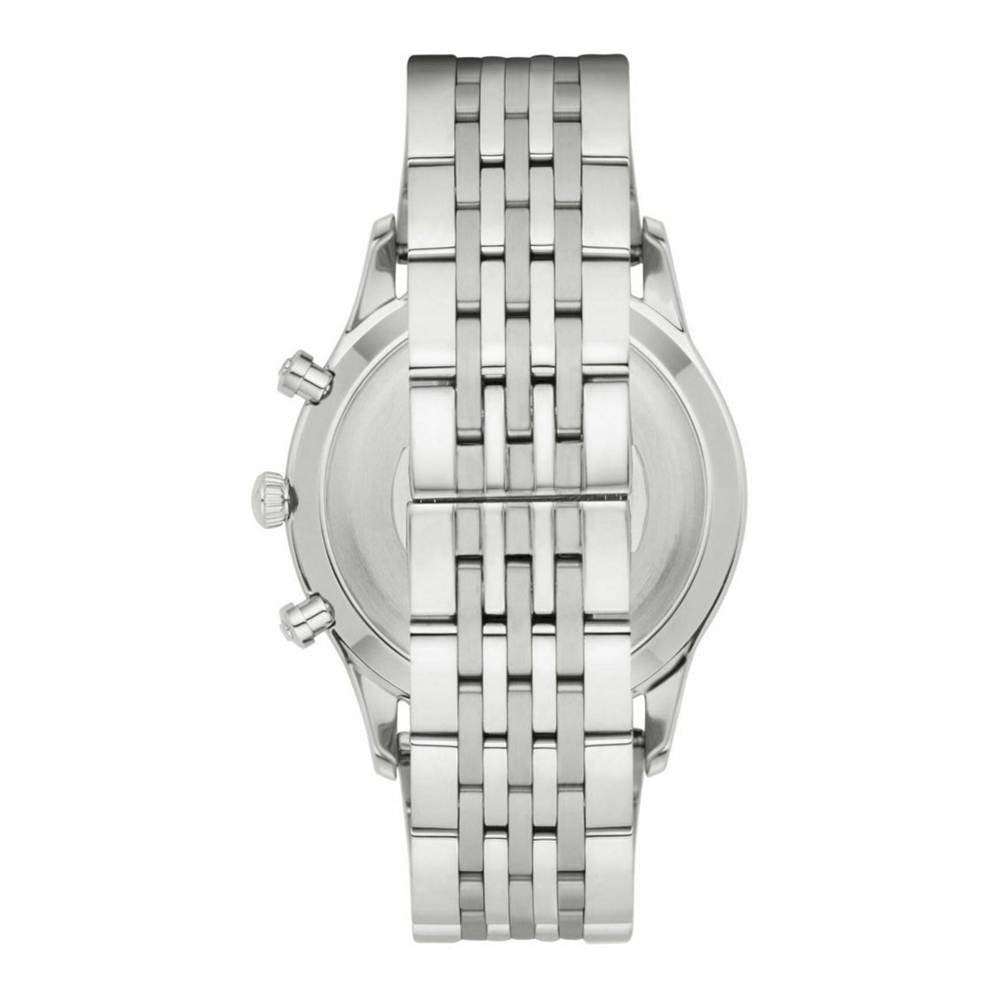 Emporio Armani Classic Chronograph Silver Dial Silver Steel Strap Watch For Men - AR1879
