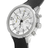 Shop IWC Aquatimer Chronograph White Dial Black Rubber Strap Watch for Men - IW376801 in USA