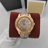 Michael Kors Runway Three Hand Quartz Gold Dial Brown Leather Strap Watch For Women - MK6999 Buy Now By Michael Kors