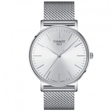Tissot Everytime Gent Silver Dial Silver Mesh Bracelet Watch for Men - T143.410.11.011.00 Buy Now By Tissot
