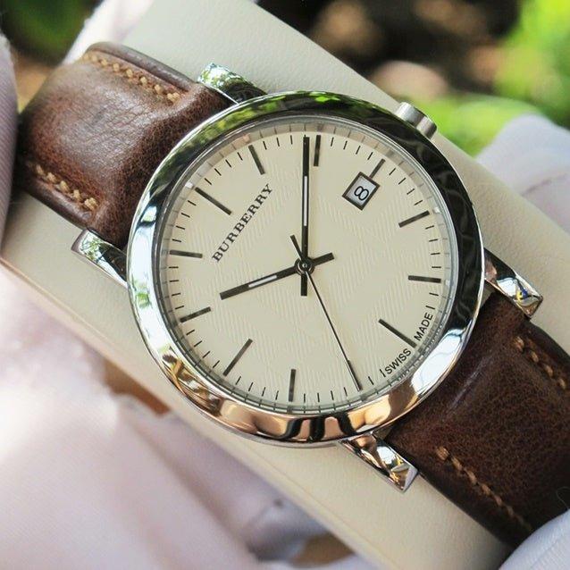 Burberry Heritage Beige Dial Brown Leather Strap Watch for Men - BU1777 Buy Now By Burberry
