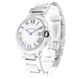 Shop Cartier Ballon Bleu De Cartier Silver Dial Silver Steel Strap Watch for Women - W69011Z4 in USA