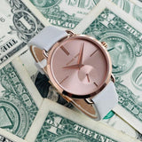 Michael Kors Portia Rose Gold Dial White Leather Strap Watch For Women - MK2660 Buy Now By Michael Kors