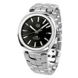 Shop Tag Heuer Link Quartz Black Dial Silver Steel Strap Watch for Women - WBC2110.BA0603 in USA