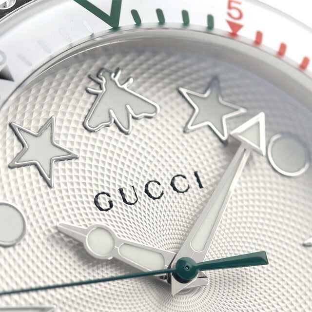Shop Gucci Dive Quartz White Dial White Rubber Strap Watch For Men - YA136337 in USA