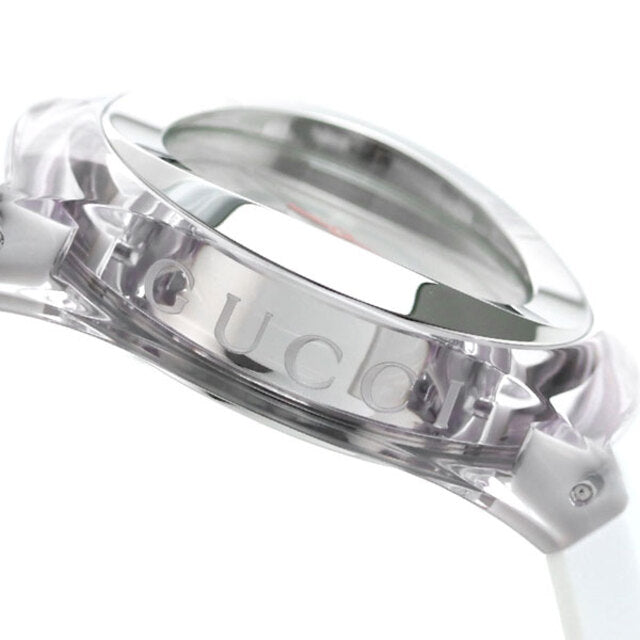 Shop Gucci Sync Quartz White Dial White Rubber Strap Unisex Watch - YA137302 in USA