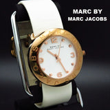 Marc Jacobs Amy White Dial White Leather Strap Watch for Women - MBM1180 Buy Now By Marc Jacobs