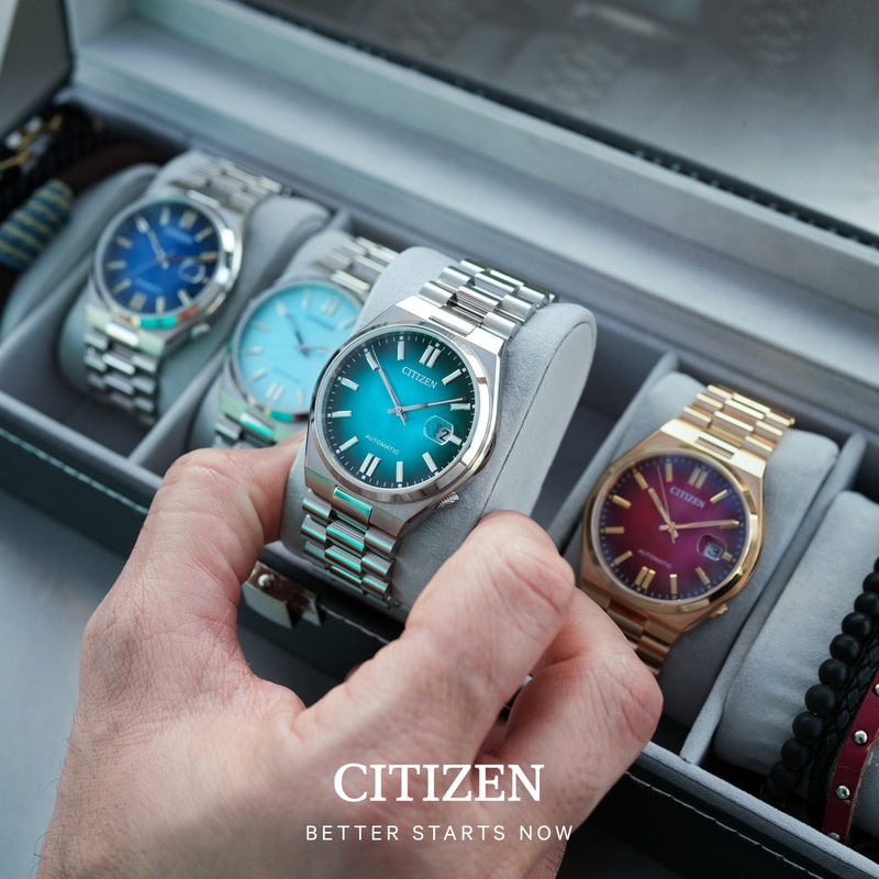 Citizen Tsuyosa Automatic Red Dial Gold Steel Strap Watch For Men - NJ0153-82X Buy Now By Citizen