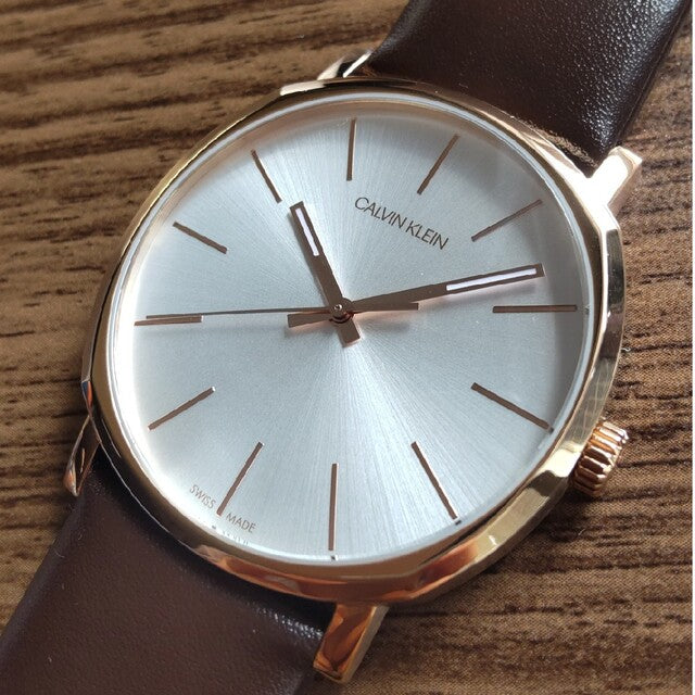 Calvin Klein Posh Silver Dial Brown Leather Strap Watch for Men - K8Q316G6 Buy Now By Calvin Klein