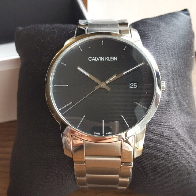 Calvin Klein City Black Dial Silver Steel Strap Watch for Men - K2G2G14C Buy Now By Calvin Klein