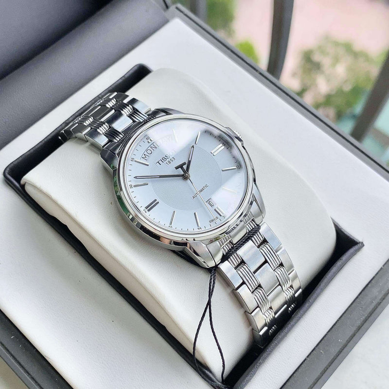 Tissot T Classic Automatic III Day Date White Dial Silver Steel Strap Watch for Men - T065.930.11.031.00 Buy Now By Tissot