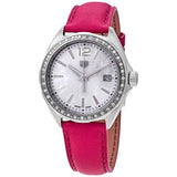 Shop Tag Heuer Formula 1 Quartz Mother of Pearl Dial Pink Leather Strap Watch for Women - WBJ131A.FC8252 in USA