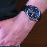 Tag Heuer Carrera Calibre 5 Automatic Blue Dial Blue Leather Strap Watch for Men - WAR201E.FC6292 Buy Now By Tag Heuer