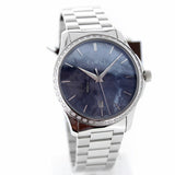 Shop Gucci G Timeless Diamonds Mother of Pearl Blue Dial Silver Steel Strap Unisex Watch - YA126458 in USA