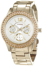Fossil Stella Multifunction Gold Dial Gold Steel Strap Watch for Women - ES3589 Buy Now By Fossil