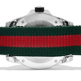 Shop Gucci Dive White Dial Red & Green Nylon Strap Watch For Men - YA136207 in USA