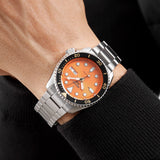 Seiko 5 Sports Automatic Orange Dial Silver Steel Strap Watch For Men - SRPD59K1 Buy Now By Seiko