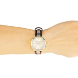 Shop Burberry The Classic Gold Dial Brown Leather Strap Watch for Women - BU10114 in USA