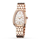 Bvlgari Serpenti Seduttori Diamonds Silver Dial Rose Gold Steel Strap Watch for Women - SERPENTI103146