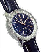 Shop Breitling Navitimer Automatic 41mm Blue Leather Strap Mens Watch - A17326211C1P3 in USA