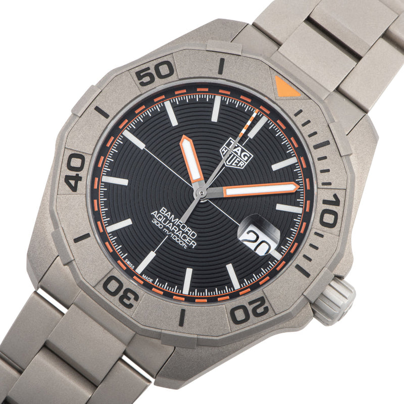 Tag Heuer Aquaracer Calibre 5 Bamford Limited Edition Black Dial Grey Steel Strap Watch for Men - WAY208C.FC6383 Buy Now By Tag Heuer