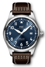 IWC Pilot's Mark XVIII Le Petit Prince Blue Dial Brown Leather Strap Watch for Men - IW327004 Buy Now By IWC