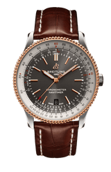 Shop Breitling Navitimer 1 Automatic 41mm Black Dial Brown Leather Strap Mens Watch - U17326211M1P1 in USA